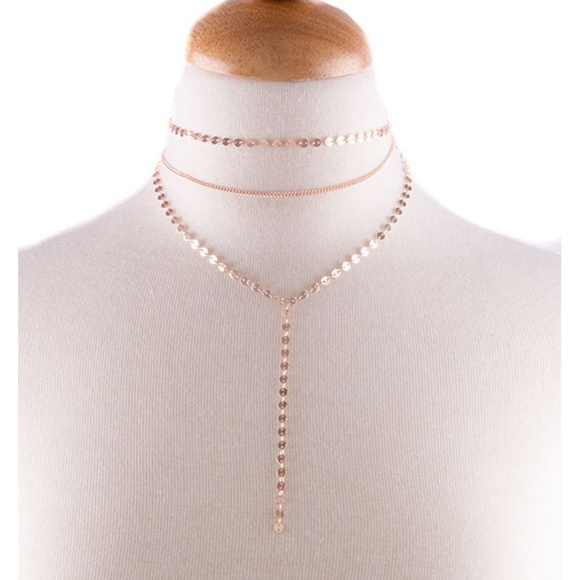 Lana Bean Jewels Jewelry - Rose gold drippy choker
